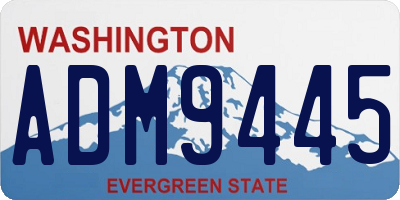 WA license plate ADM9445