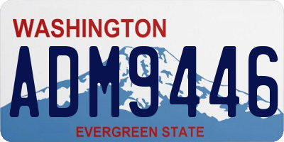 WA license plate ADM9446