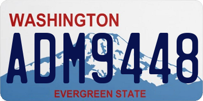 WA license plate ADM9448