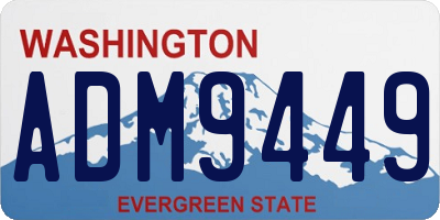 WA license plate ADM9449
