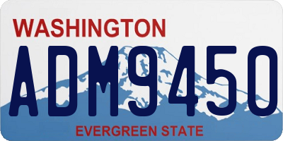 WA license plate ADM9450