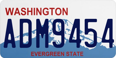 WA license plate ADM9454