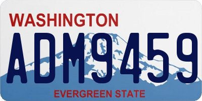 WA license plate ADM9459