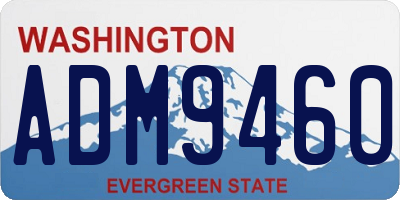 WA license plate ADM9460