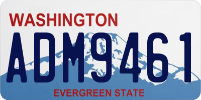 WA license plate ADM9461