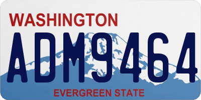 WA license plate ADM9464