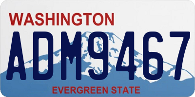 WA license plate ADM9467
