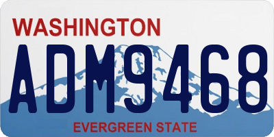 WA license plate ADM9468