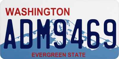 WA license plate ADM9469
