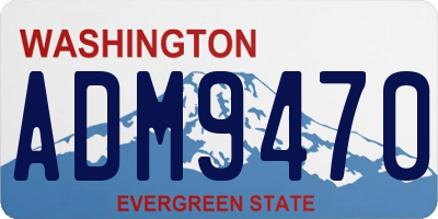 WA license plate ADM9470