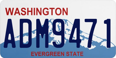 WA license plate ADM9471