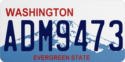 WA license plate ADM9473