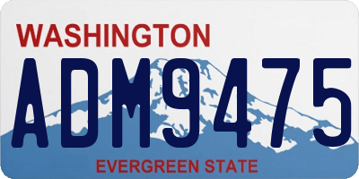WA license plate ADM9475