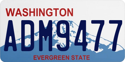 WA license plate ADM9477