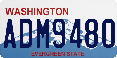WA license plate ADM9480