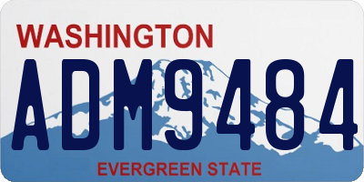 WA license plate ADM9484