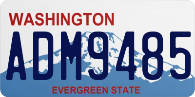 WA license plate ADM9485