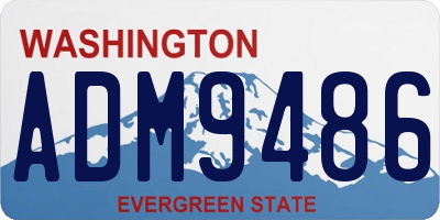 WA license plate ADM9486