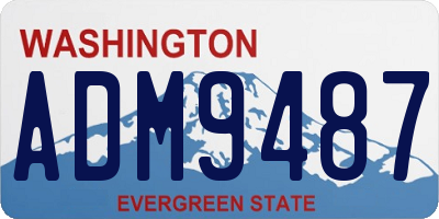 WA license plate ADM9487