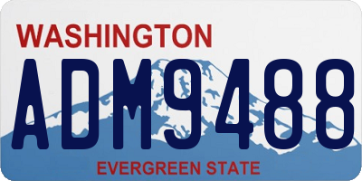 WA license plate ADM9488