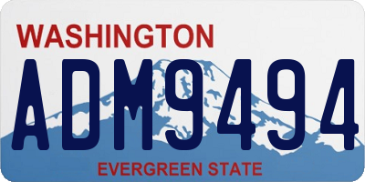 WA license plate ADM9494