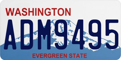 WA license plate ADM9495