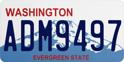 WA license plate ADM9497