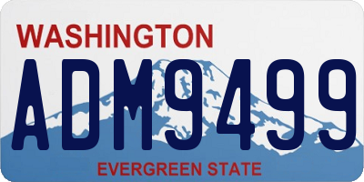 WA license plate ADM9499