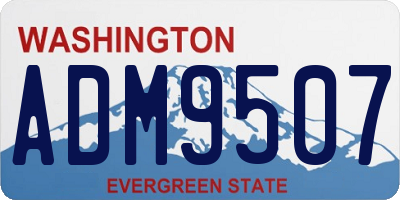 WA license plate ADM9507