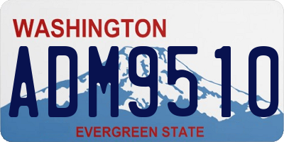 WA license plate ADM9510