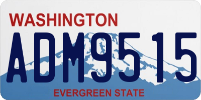 WA license plate ADM9515