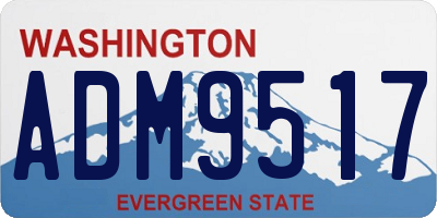 WA license plate ADM9517