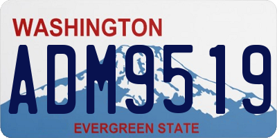 WA license plate ADM9519