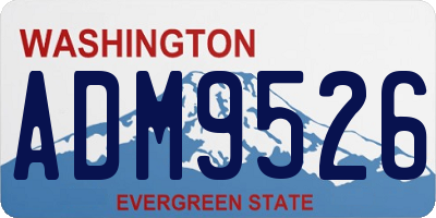 WA license plate ADM9526