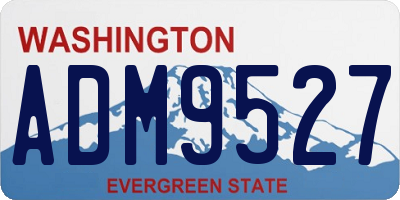 WA license plate ADM9527