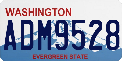 WA license plate ADM9528