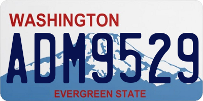 WA license plate ADM9529