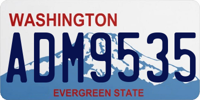 WA license plate ADM9535