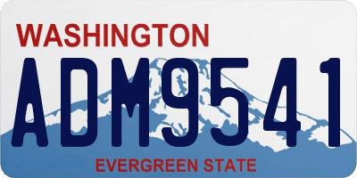 WA license plate ADM9541