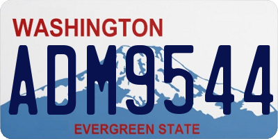 WA license plate ADM9544
