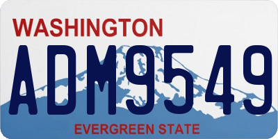 WA license plate ADM9549