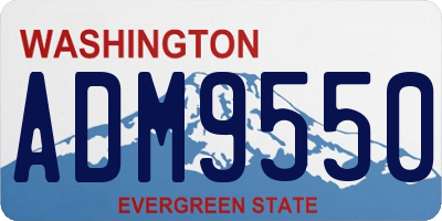 WA license plate ADM9550