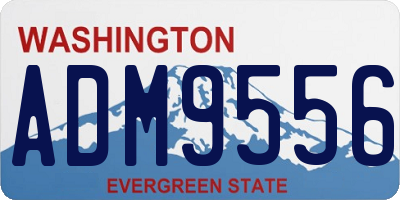WA license plate ADM9556