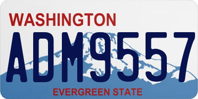 WA license plate ADM9557