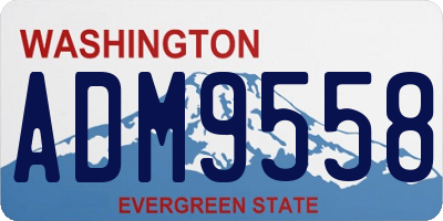 WA license plate ADM9558