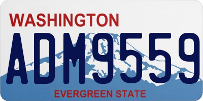 WA license plate ADM9559