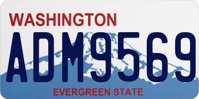 WA license plate ADM9569