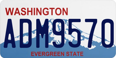 WA license plate ADM9570