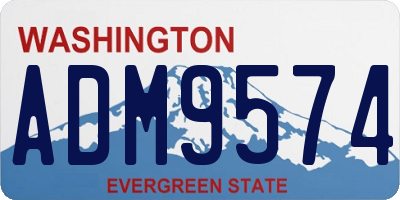 WA license plate ADM9574