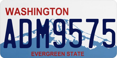 WA license plate ADM9575